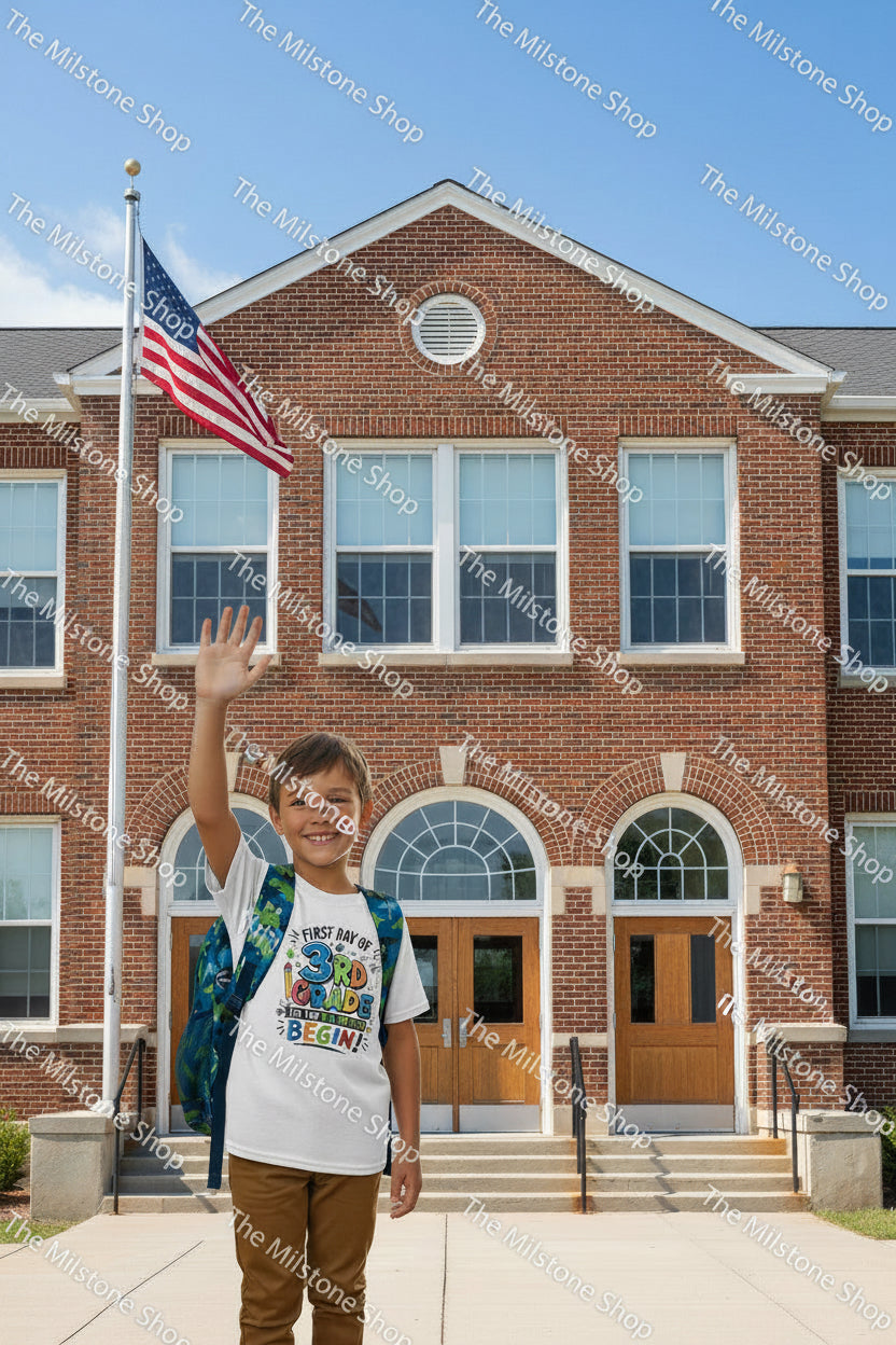 First Day of Third Grade Boy Shirt