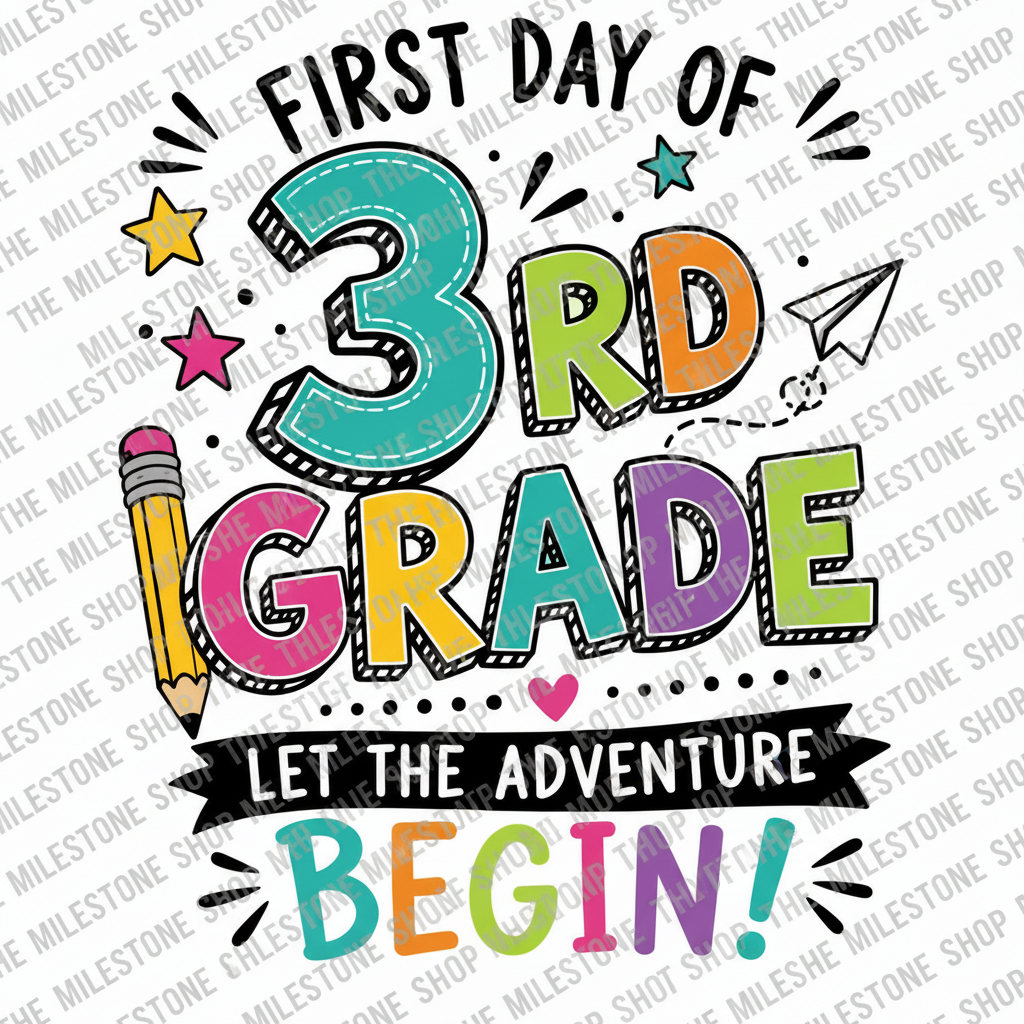 First Day of Third Grade Girl Shirt