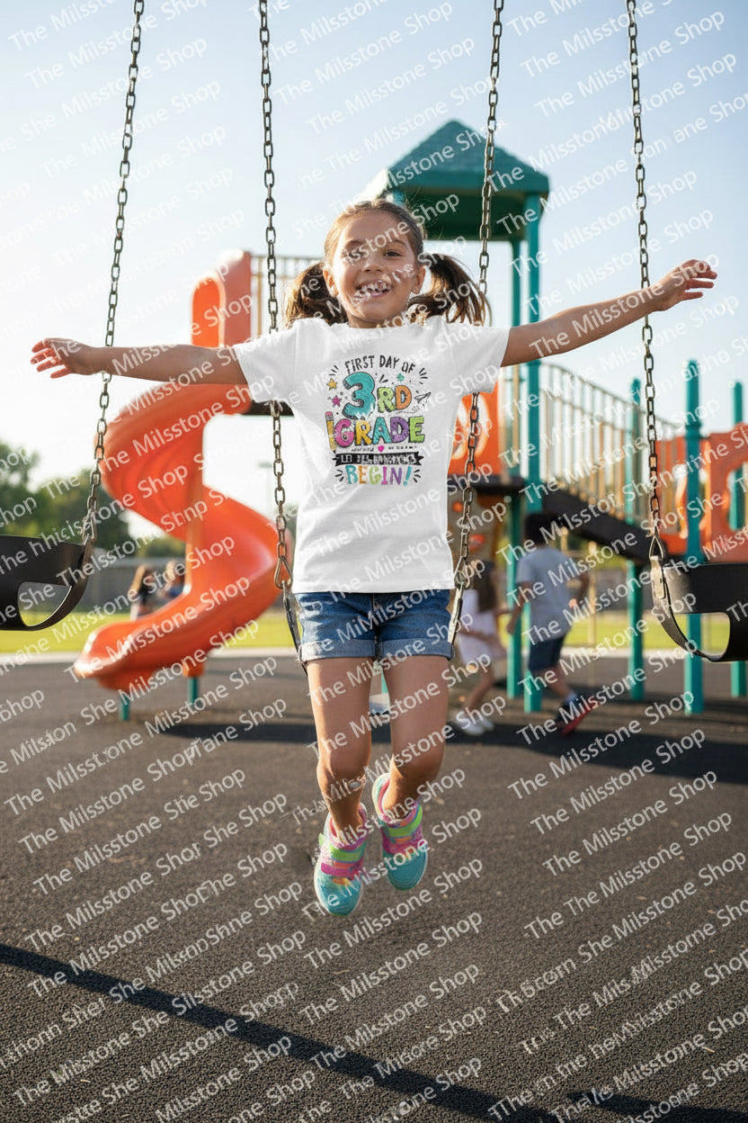 First Day of Third Grade Girl Shirt
