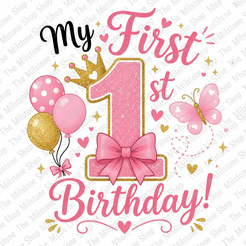 First Birthday Shirt for Girl #1