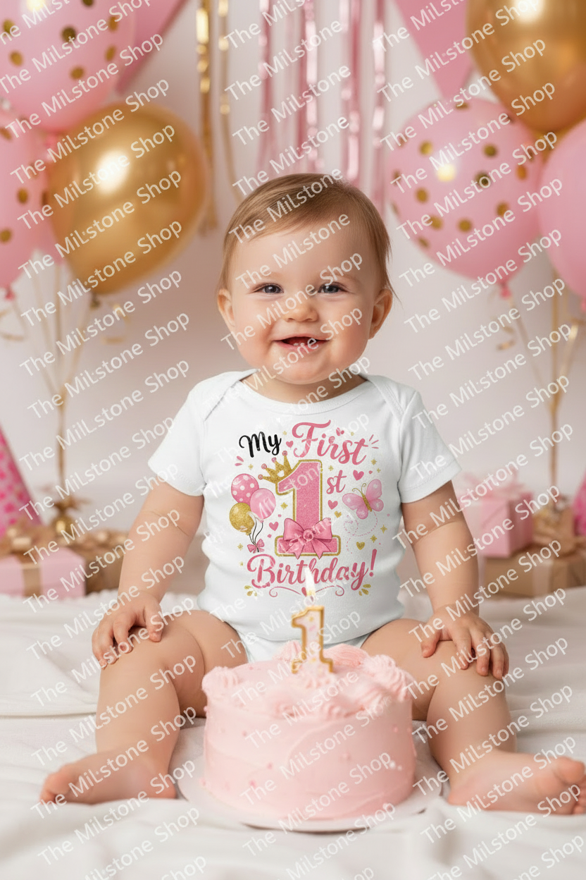First Birthday Shirt for Girl #1